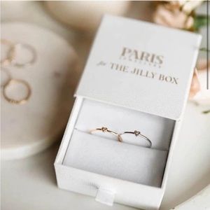 Paris Jewellers for the Jilly Box, Mini Heart Diamond Ring. Yellow Gold, Size 6